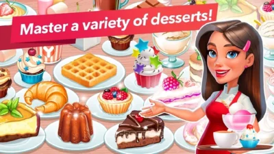 Скриншот игры Моя кофейня: рецепты и истории - ресторан мечты Мод [Много алмазов] на Андроид 5