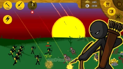 Геймплей Stick War: Legacy Мод [Бесплатные покупки] на Андроид - скриншот 3
