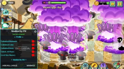Скриншот Читы на Plants vs. Zombies 2 [Мод-меню] на Андроид