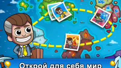 Геймплей Ленивый магнат — Idle Miner Мод [Много денег] на Андроид - скриншот 3