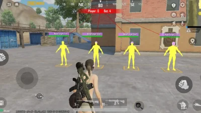 Чит ESP и Chams для PUBG Mobile 4.6 на Андроид — видение врагов сквозь стены с метками дистанции